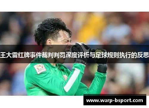 王大雷红牌事件裁判判罚深度评析与足球规则执行的反思