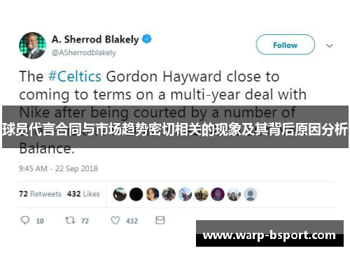 球员代言合同与市场趋势密切相关的现象及其背后原因分析 球员代言合同与市场趋势密切相关的现象及其背后原因分析